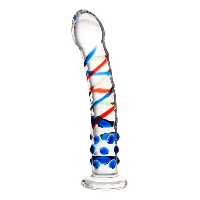 Dildos | Sexus Glass Sexus Glass Dildo Blue Tip 18cm