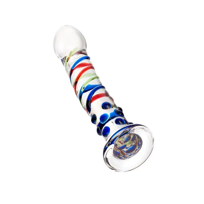 Dildos | Sexus Glass Sexus Glass Dildo Blue Tip 18cm