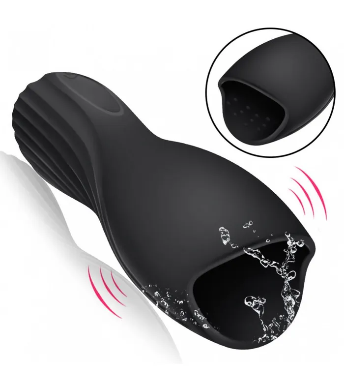 10x Penis Delay Trainer Vibrating Rechargeable Penis Pleaser ADLTOYFUN Male Sex Toys