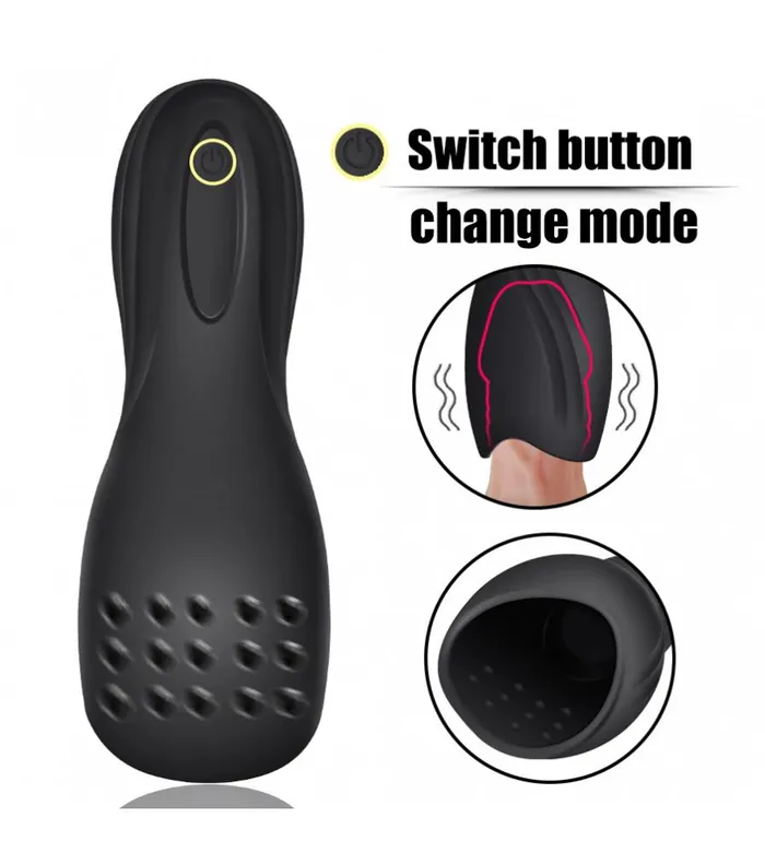 10x Penis Delay Trainer Vibrating Rechargeable Penis Pleaser ADLTOYFUN Male Sex Toys