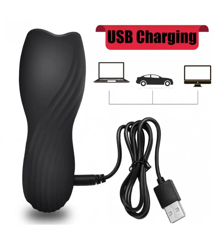 10x Penis Delay Trainer Vibrating Rechargeable Penis Pleaser ADLTOYFUN Male Sex Toys