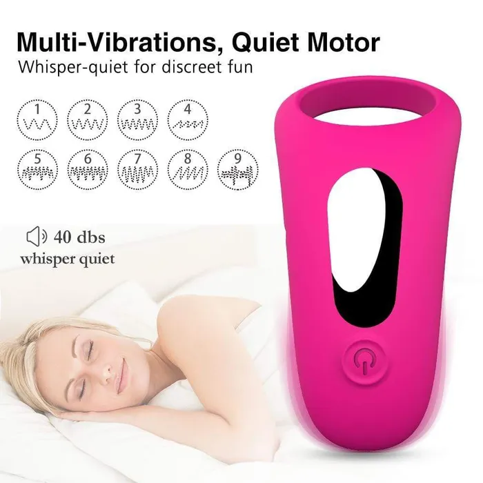 ADLTOYFUN Couples Vibrating Ring Remote Control Penis Ring Vibrators Male Sex Toys