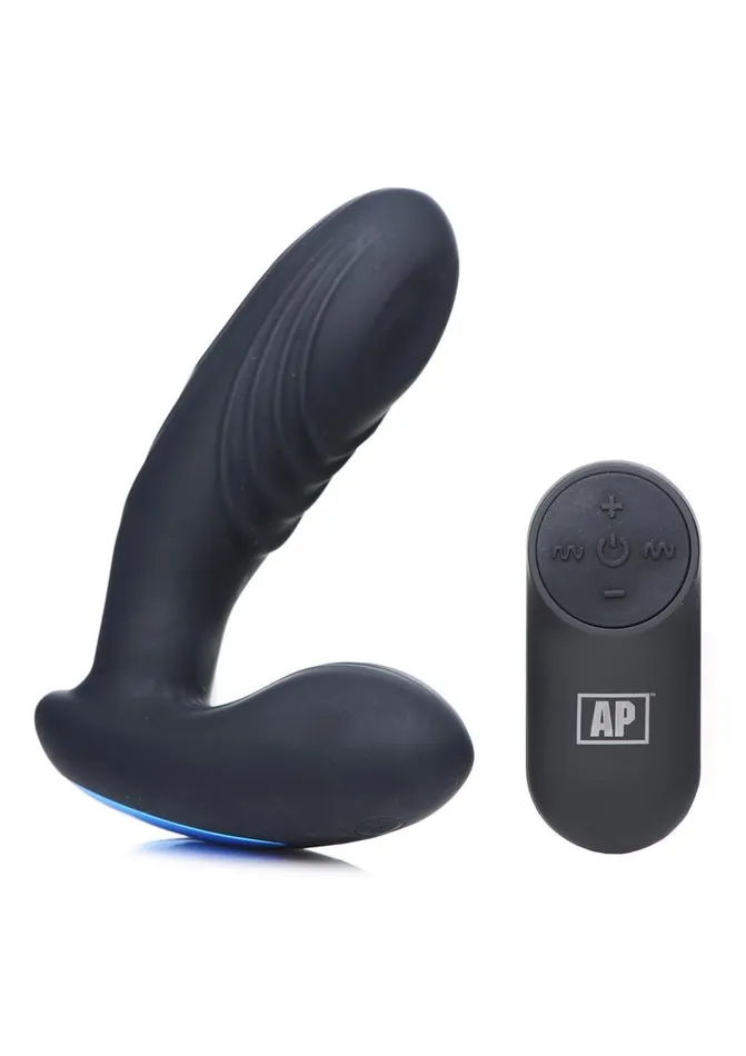 ALPHAPRO Male Sex Toys AlphaPro 7x PThump Rechargeable Vibrating Tapping Silicone Prostate Stimulator