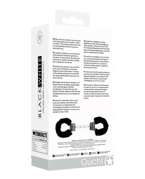 Anal Shots America LLC Shots Ouch Velcro HandAnkle Cuffs Black