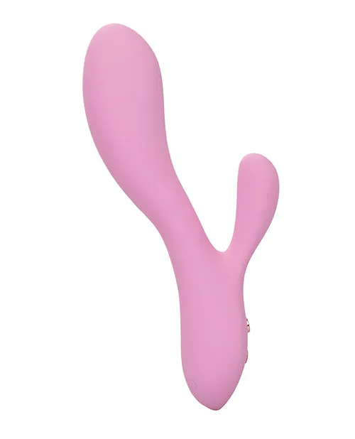 California Exotic Novelties Vibrators Contour Zoie Flexible Dual Massager Pink