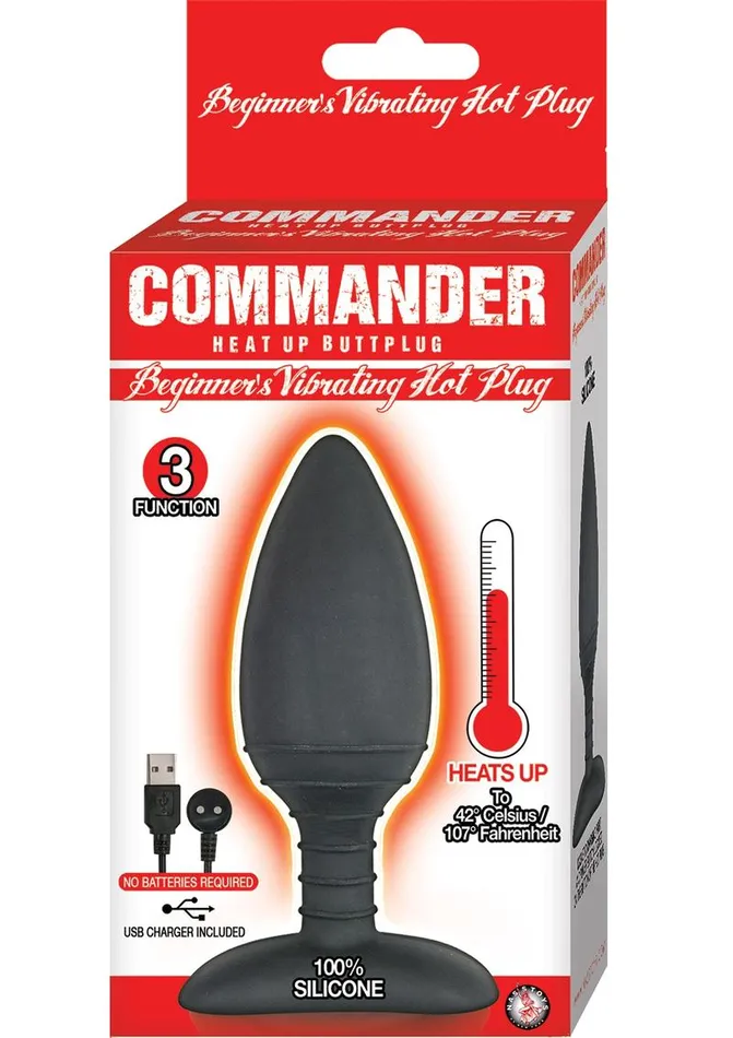 Commander Male Sex Toys Commander Beginners Silicone Rechargeable Vibrating Warming Butt Plug Commander Male Sex Toys Commander Beginners Silicone Rechargeable Vibrating Warming Butt Plug