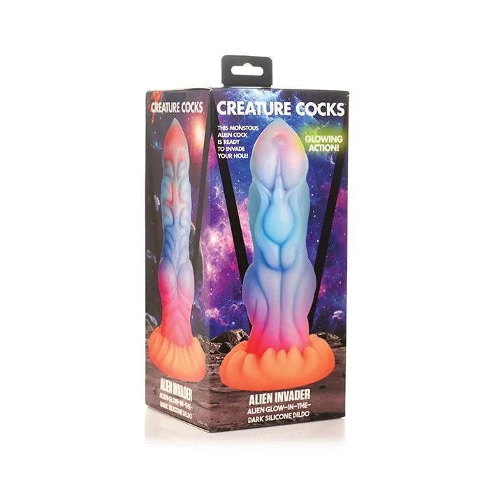 Dildos Creature Cocks Alien Invader GlowintheDark Alien Dildo Xr LLC