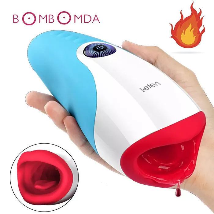 Electric Masturbator Cup Vibrator For Men Blowjob Oral Heating Masturbator Cup Deep Throat Vagina Sex Toys for Men SIMU HAPPPY Male Sex Toys