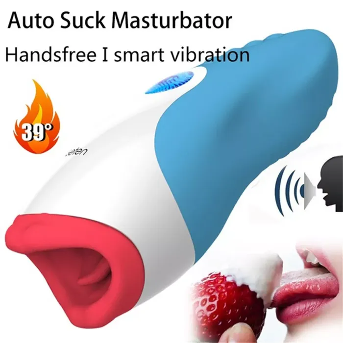 Electric Masturbator Cup Vibrator For Men Blowjob Oral Heating Masturbator Cup Deep Throat Vagina Sex Toys for Men SIMU HAPPPY Male Sex Toys