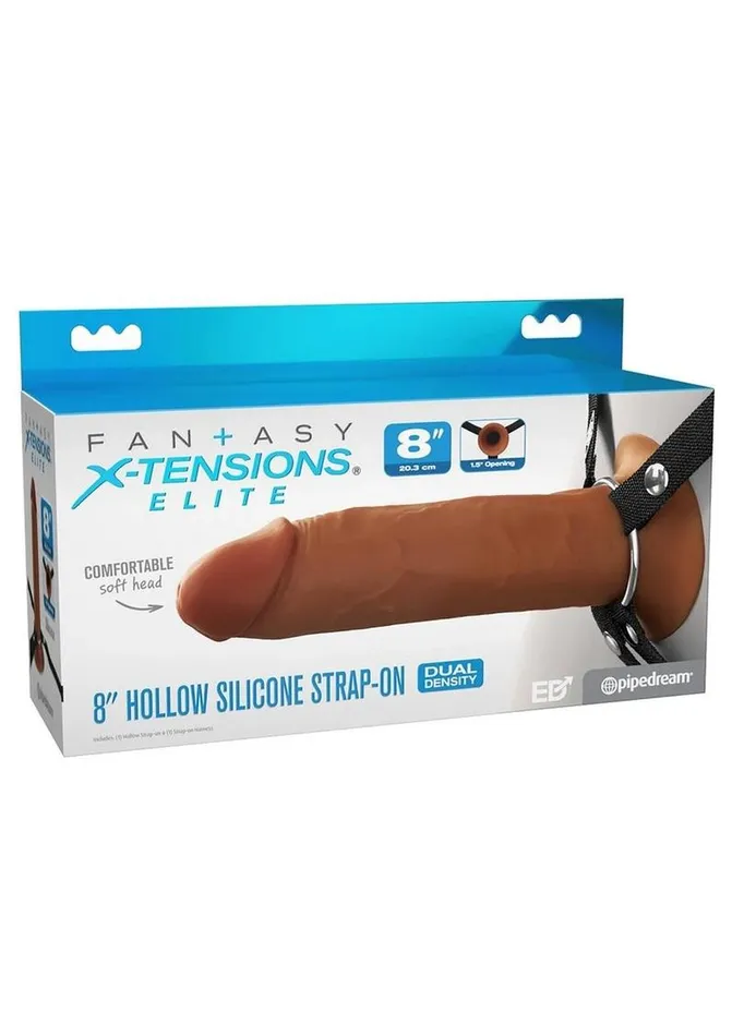 Female Sex Toys Fantasy XTensions Fantasy XTensions Elite Silicone Dual Density Hollow StrapOn