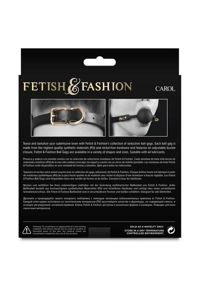 Fetish and Fashion Fetish and Fashion Carol Silicone Ball Gag Male Sex Toys