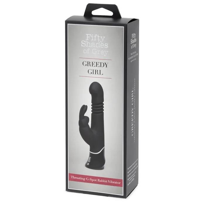 Fifty Shades Greedy Girl Rechargeable Thrusting GSpot Rabbit Vibrator Fifty Shades Vibrators