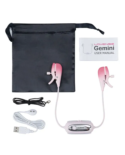 Hytto Pte Ltd Lovense Gemini Vibrating Nipple Clamps Pink Vibrators