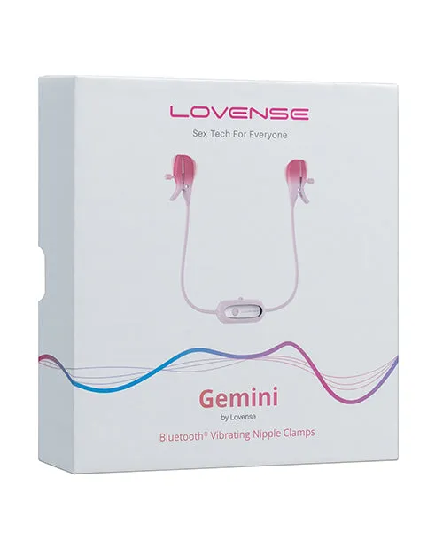 Hytto Pte Ltd Lovense Gemini Vibrating Nipple Clamps Pink Vibrators