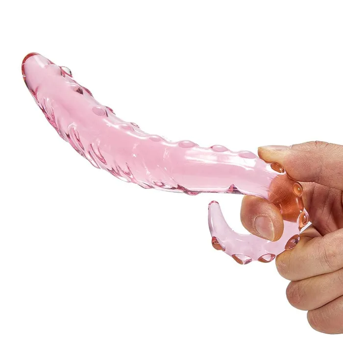 Male Sex Toys ADLTOYFUN Crystal Pink Seahorselike Pussy Anal Plug