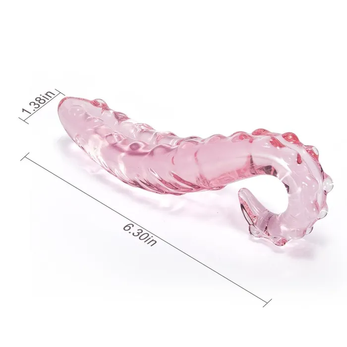 Male Sex Toys ADLTOYFUN Crystal Pink Seahorselike Pussy Anal Plug