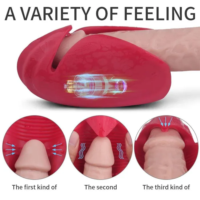 Male Sex Toys ADLTOYFUN Glans Ring Vibrating Penis Enlarger