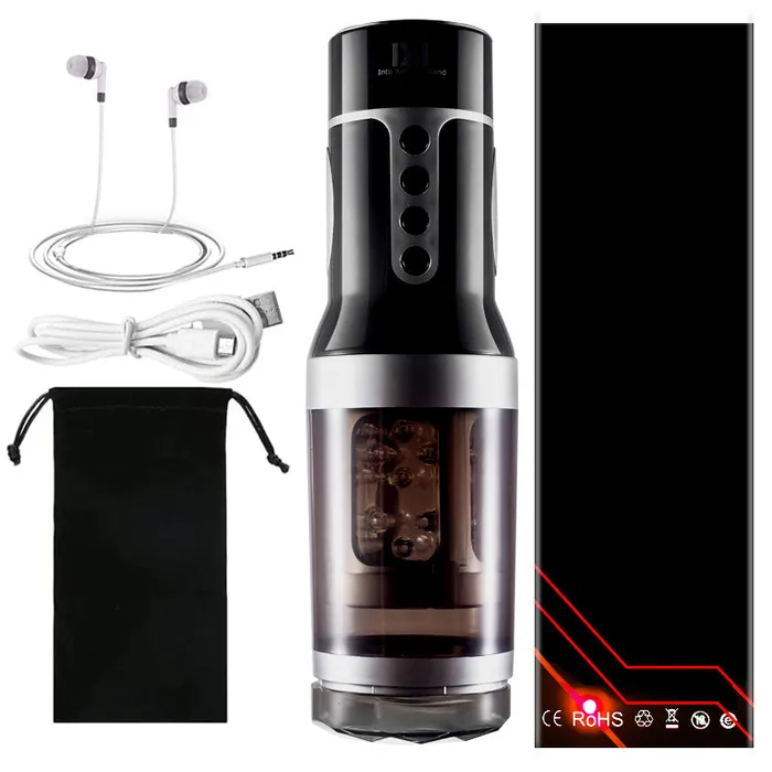 Male Sex Toys Automatic Male Masturbator Telescopic Rotation Voice Silicone Masturbation Sex Toys SIMUHAPPY