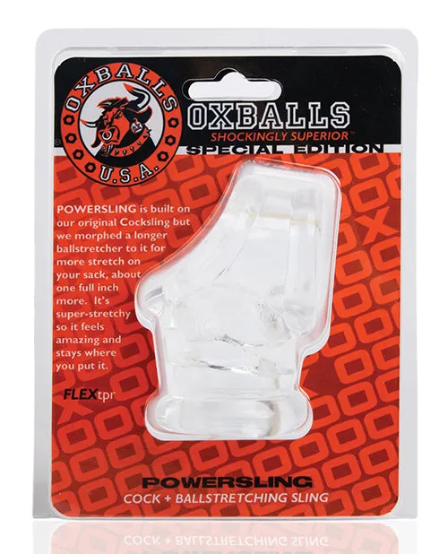 Male Sex Toys Blue Ox Designs LLCDba Oxballs Oxballs Cocksling Ball Stretcher Clear