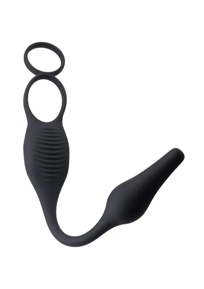 Male Sex Toys Zero Tolerance Zero Tolerance Plug and Tug Rechargeable Silicone Anal Plug and Cock Ring