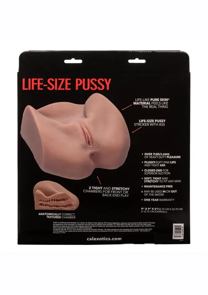 Stroke It Male Sex Toys Stroke It LifeSize Pussy Masturbator Chocolate