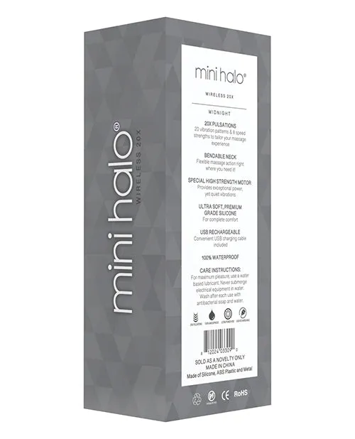 Thank Me Now INC Mini Halo Wireless 20X Wand Midnight Vibrators