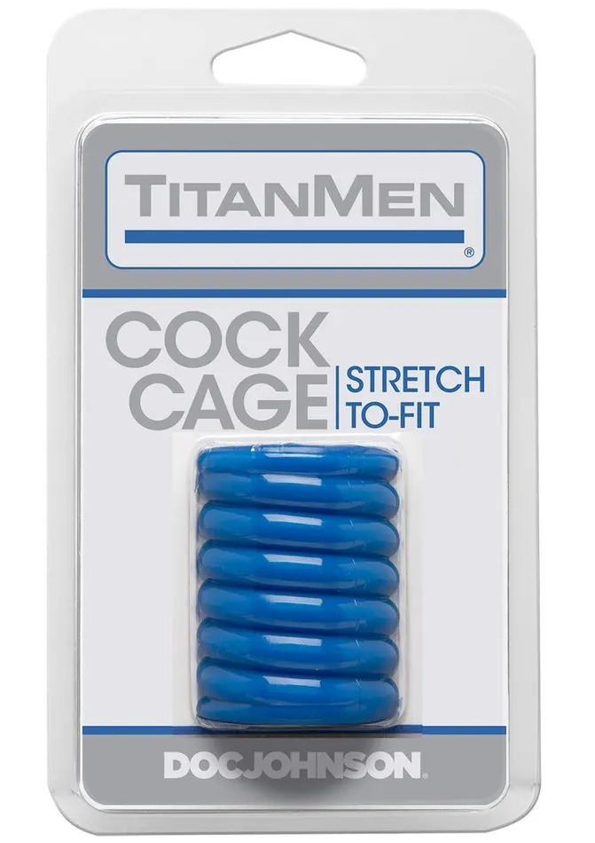 TitanMen Male Sex Toys Titanmen Ribbed StretchToFit Cock Cage