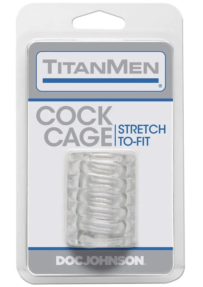 TitanMen Male Sex Toys Titanmen Ribbed StretchToFit Cock Cage